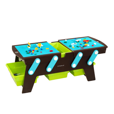 Building Bricks Play N Store Table - Espresso by KidKraft