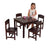 Farmhouse Table & 4 Chair Set - Espresso by Kidkraft