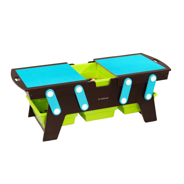 Building Bricks Play N Store Table - Espresso by KidKraft