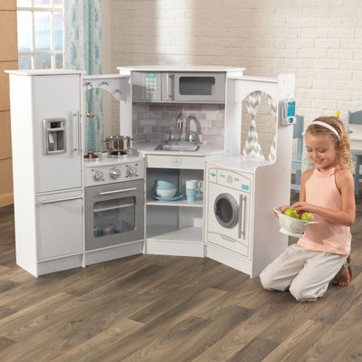 Ultimate Corner Play Kitchen with Lights & Sounds - White by KidKraft