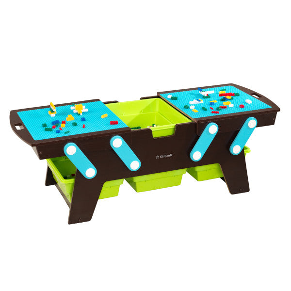 Building Bricks Play N Store Table - Espresso by KidKraft