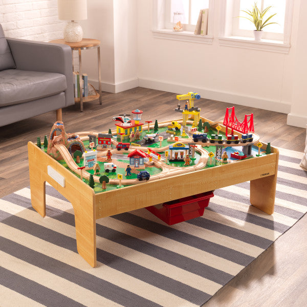 Adventure Town Railway Train Set & Table with EZ Kraft Assembly by KidKraft