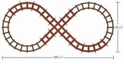 Peg Perego Figure 8 Train Rail Road Extension for Santa Fe Train Green 6V