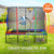 Kahuna Trampoline 6ft x 9ft Rectangular Outdoor Rainbow Basketball Set