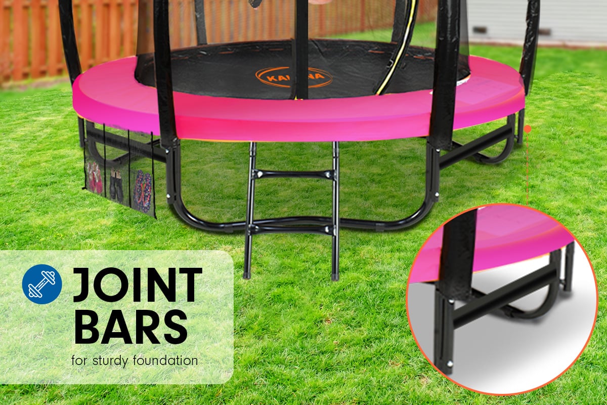 Trampoline 16 ft Kahuna with Roof set - Pink