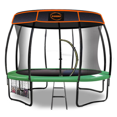 Kahuna Trampoline 8 ft with Roof - Green