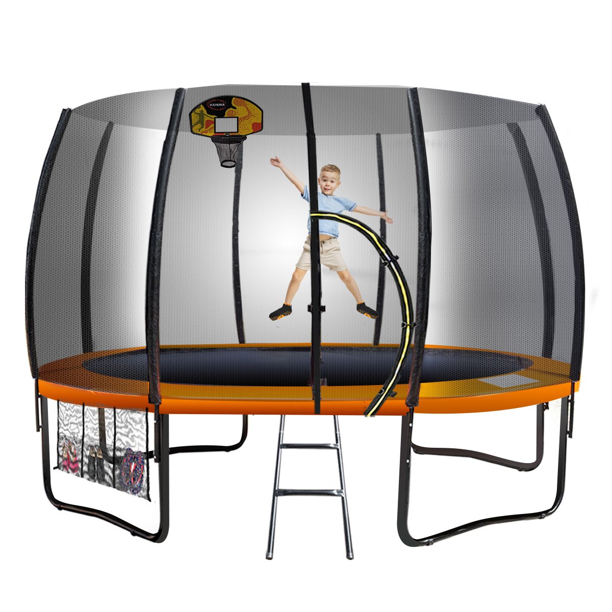 Kahuna 10ft Springless Trampoline with Basketball Set