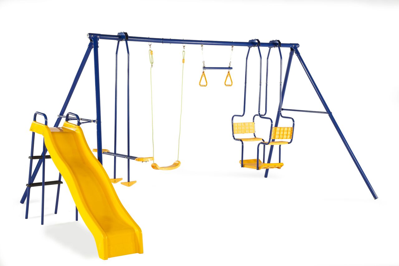 Plum 5 in 1 Unit Metal Swing Set
