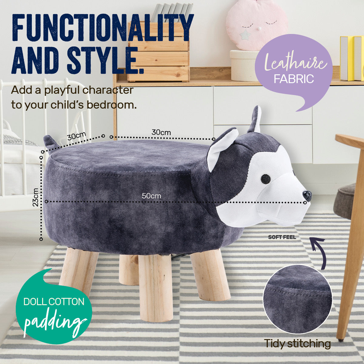 Home Master Kids Animal Stool - Sheep Dog Character